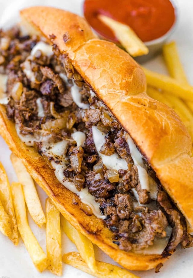 Philly Cheese Steak & Onions Combo.