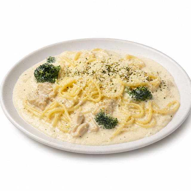 Chicken & Broccoli Alfredo.