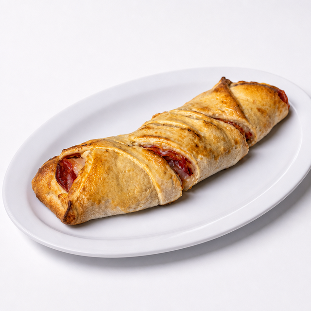 Stromboli -Ham, Salami & Pepperoni.