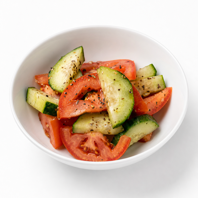 Cucumber Tomato Salad.